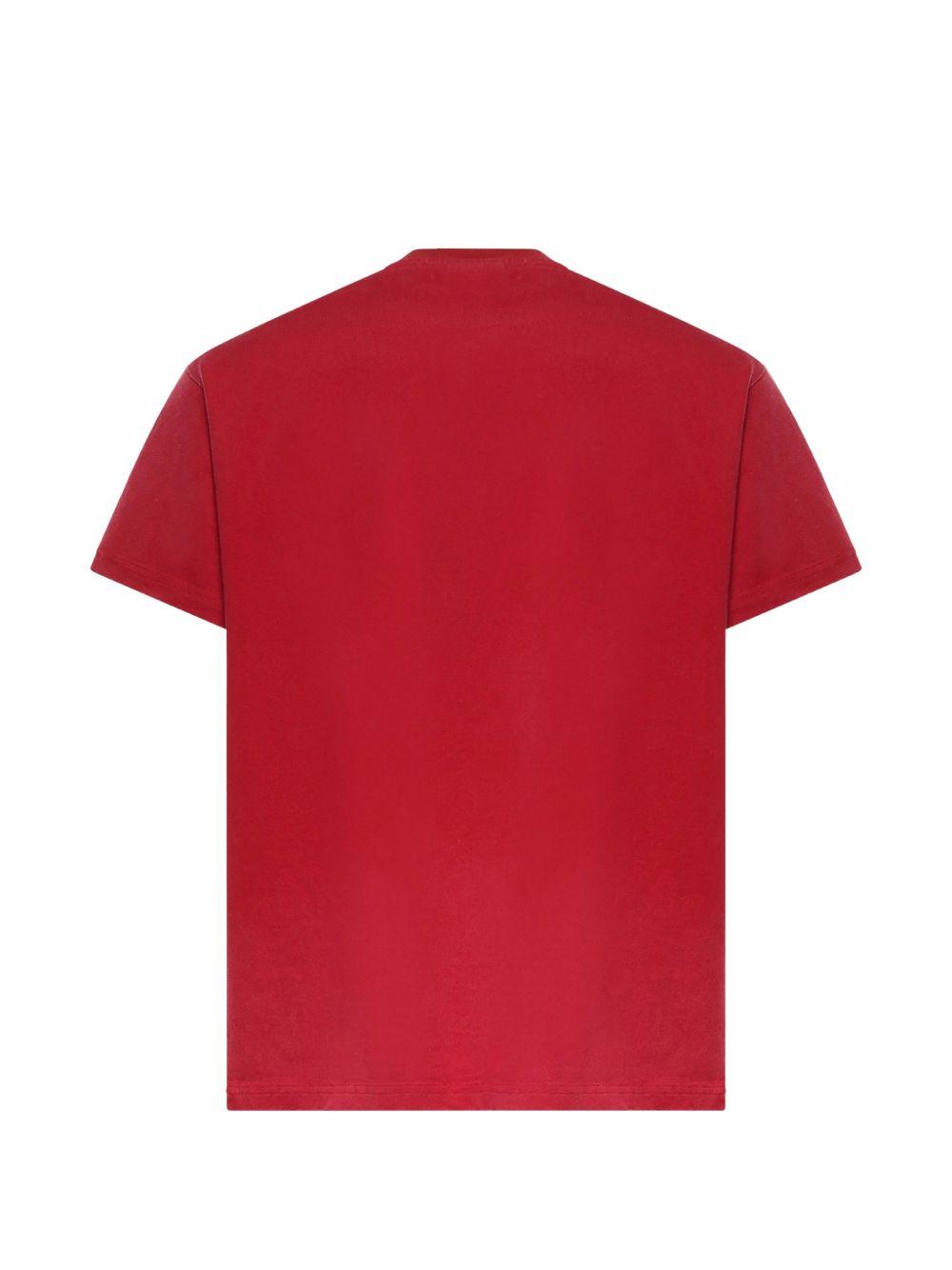 T-shirt con stampa wildlife chenille in rosso Found- unisex 