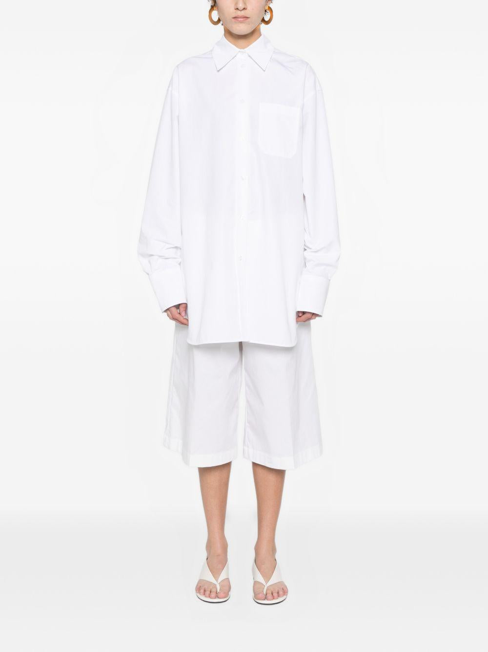 Camicia plissettata nespola in bianco Maxmara sportmax - donna 