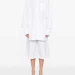 Camicia plissettata nespola in bianco Maxmara sportmax - donna 