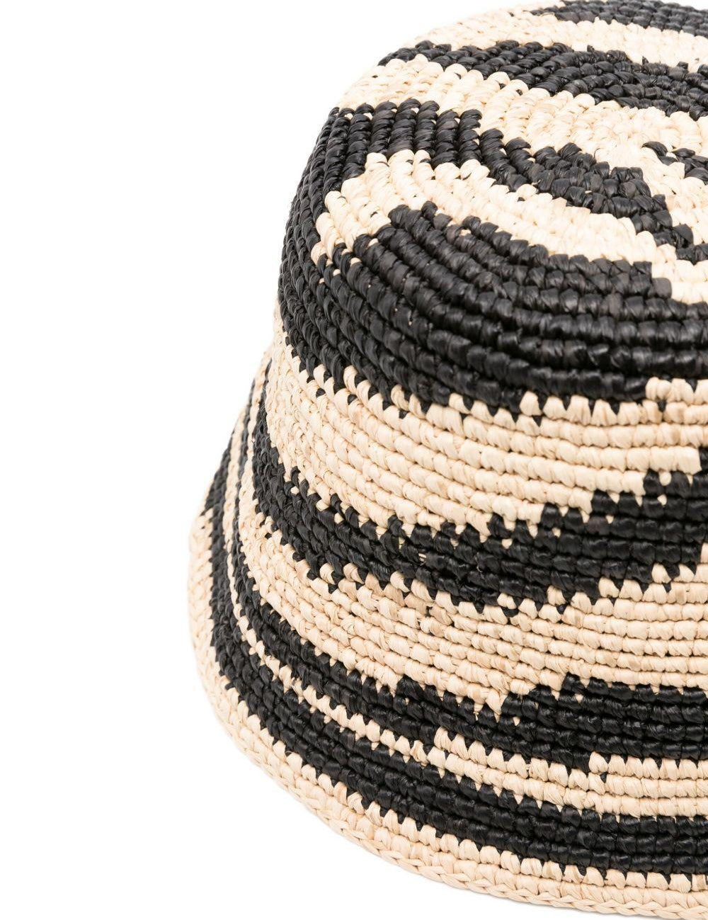 Cappello con motivo zebrato in nero e beige Zimmermann - donna 