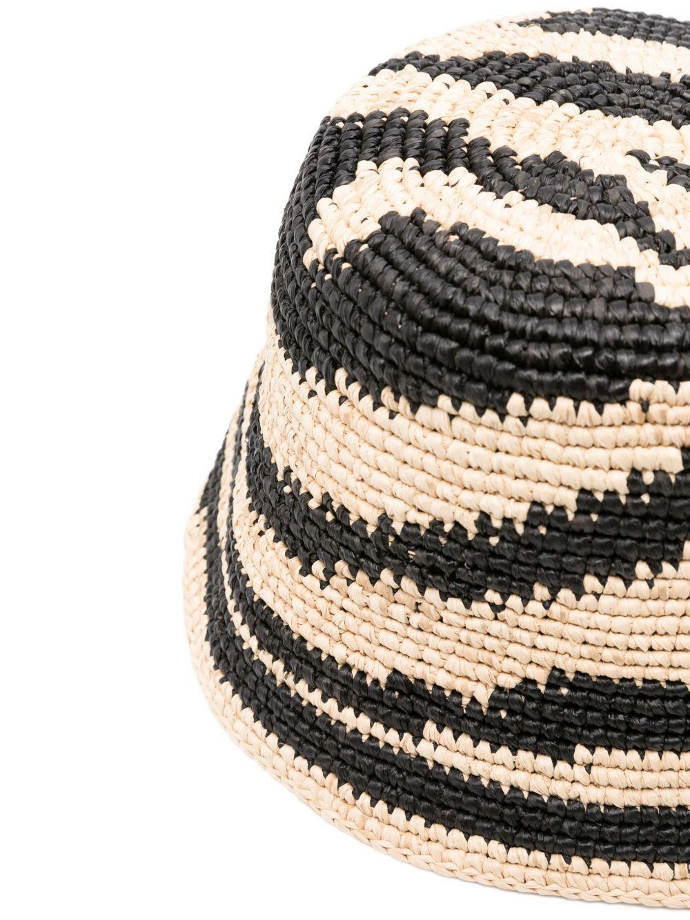 Cappello con motivo zebrato in nero e beige Zimmermann - donna 