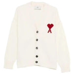 Cardigan Ami de Coeur con ricamo in avorio PARIS - unisex 