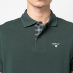 Polo con logo in verde Barbour - uomo 