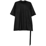 T-shirt a manica corta con nastro in nero Rick owens drkshdw - donna 