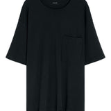 T-shirt girocollo con tasca applicata in nero Lemaire - uomo 