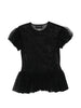 Top con maniche a sbuffo e volant in nero Simone rocha - donna
