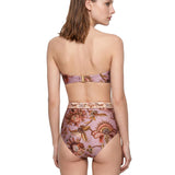 Slip bikini a vita alta Aster in rosa 