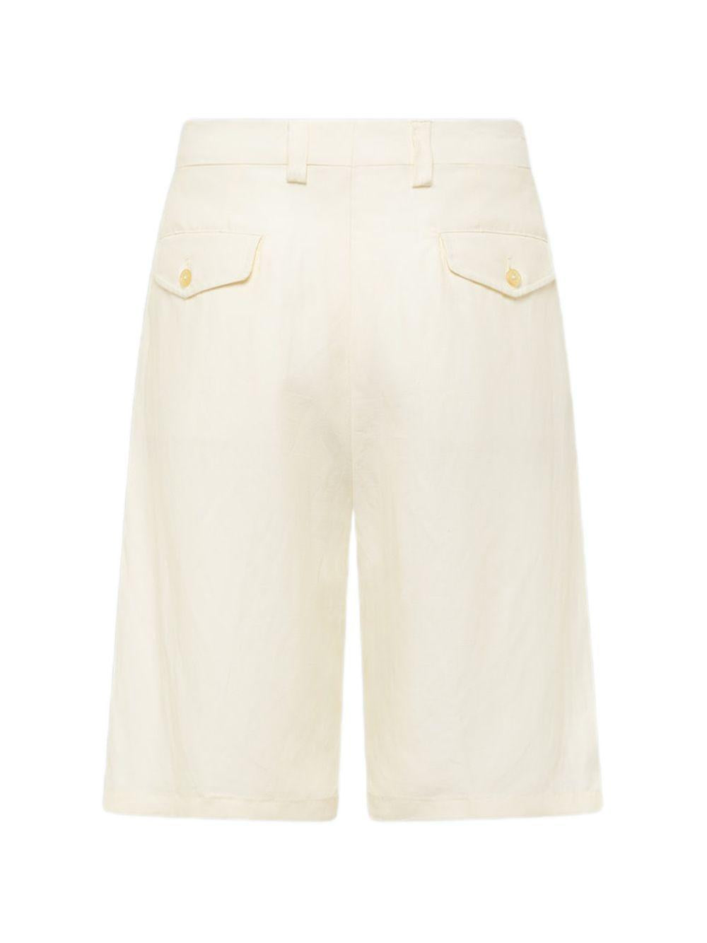 Shorts con bottone in bianco Laneus - uomo 