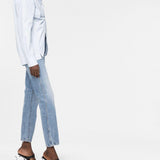 Jeans dritti Abigail in azzurro KHAITE - donna 