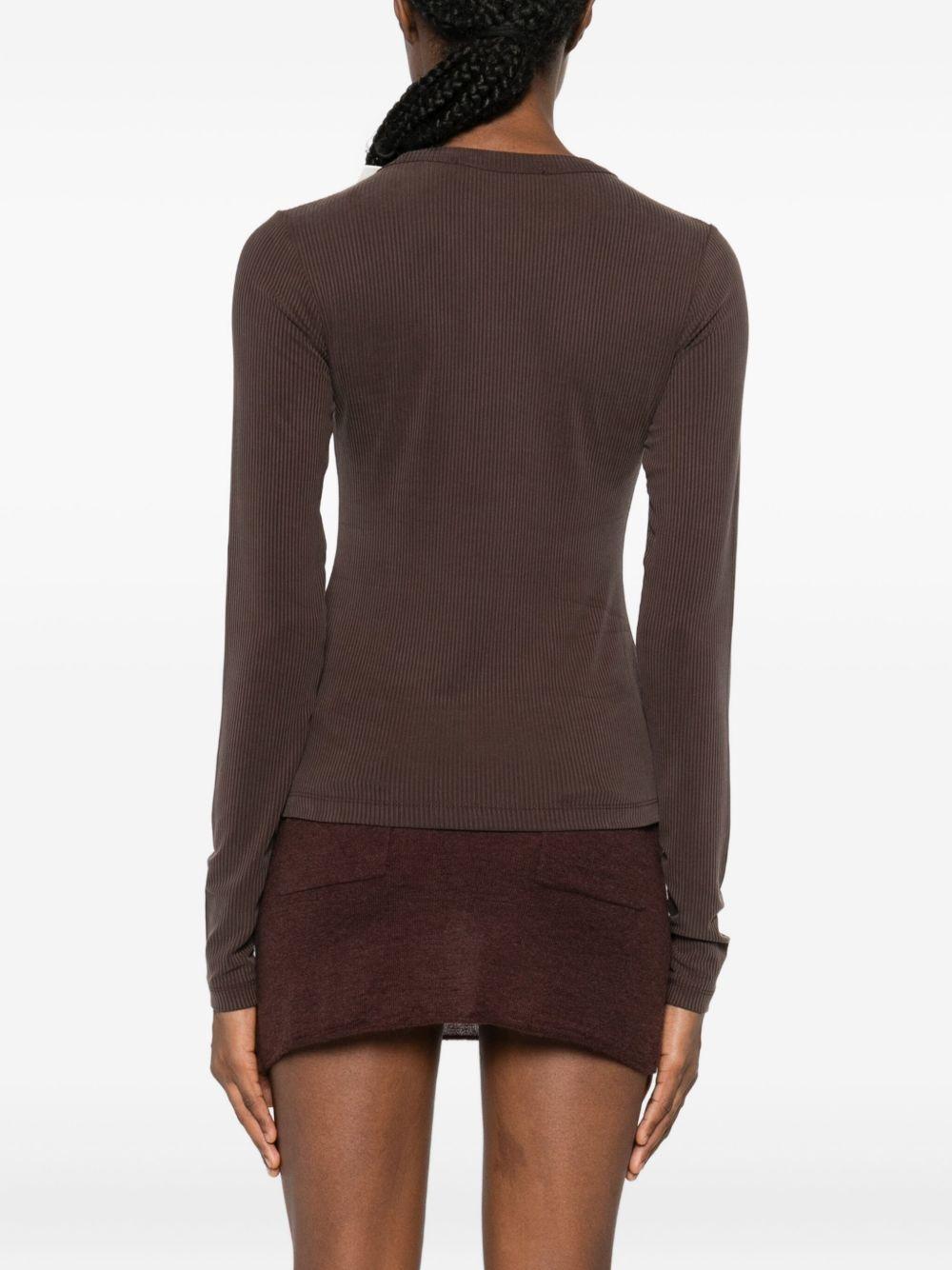 Maglia girocollo in marrone Aya Muse - donna 