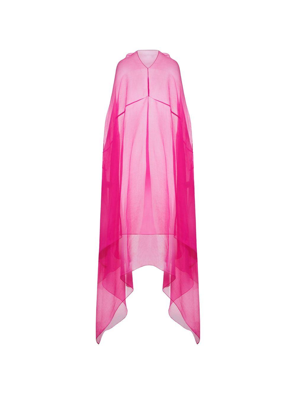 Abito in chiffon di seta drappeggiato ducy in rosa Dries van noten - donna 