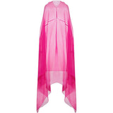 Abito in chiffon di seta drappeggiato ducy in rosa Dries van noten - donna 