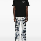 T-shirt a maniche corte con logo  in nero 