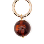 Orecchini a cerchio e sfera in oro e marrone Rosantica - donna 