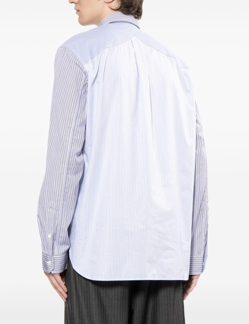 Camicia a righe in blu Junya Watanabe MAN - uomo 