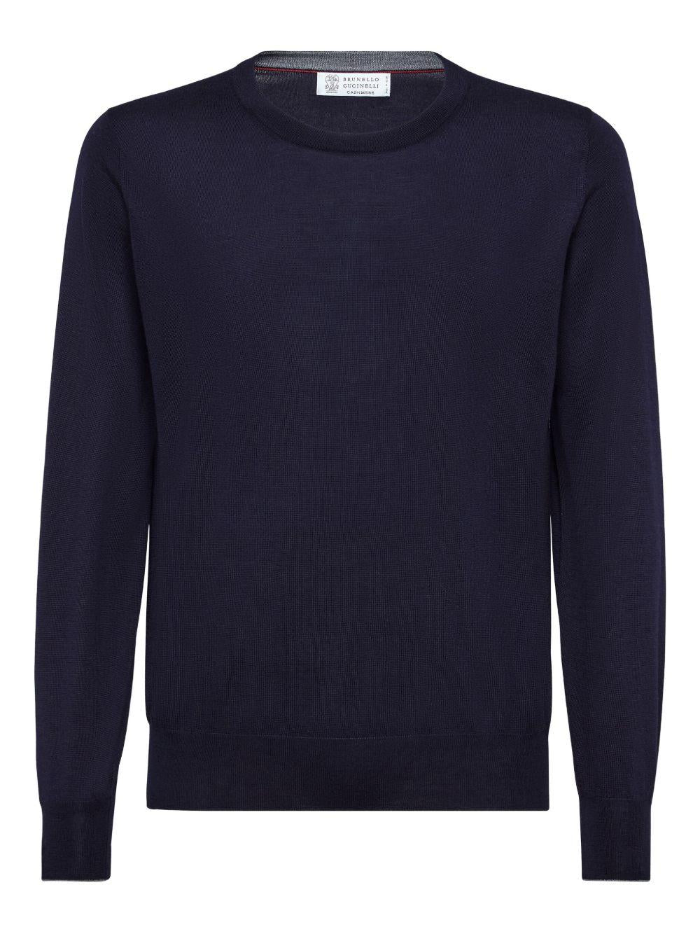 Maglione classico  in blu Brunello cucinelli - uomo 