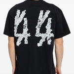 T-shirt con stampa grafica in nero 44 label group - uomo 