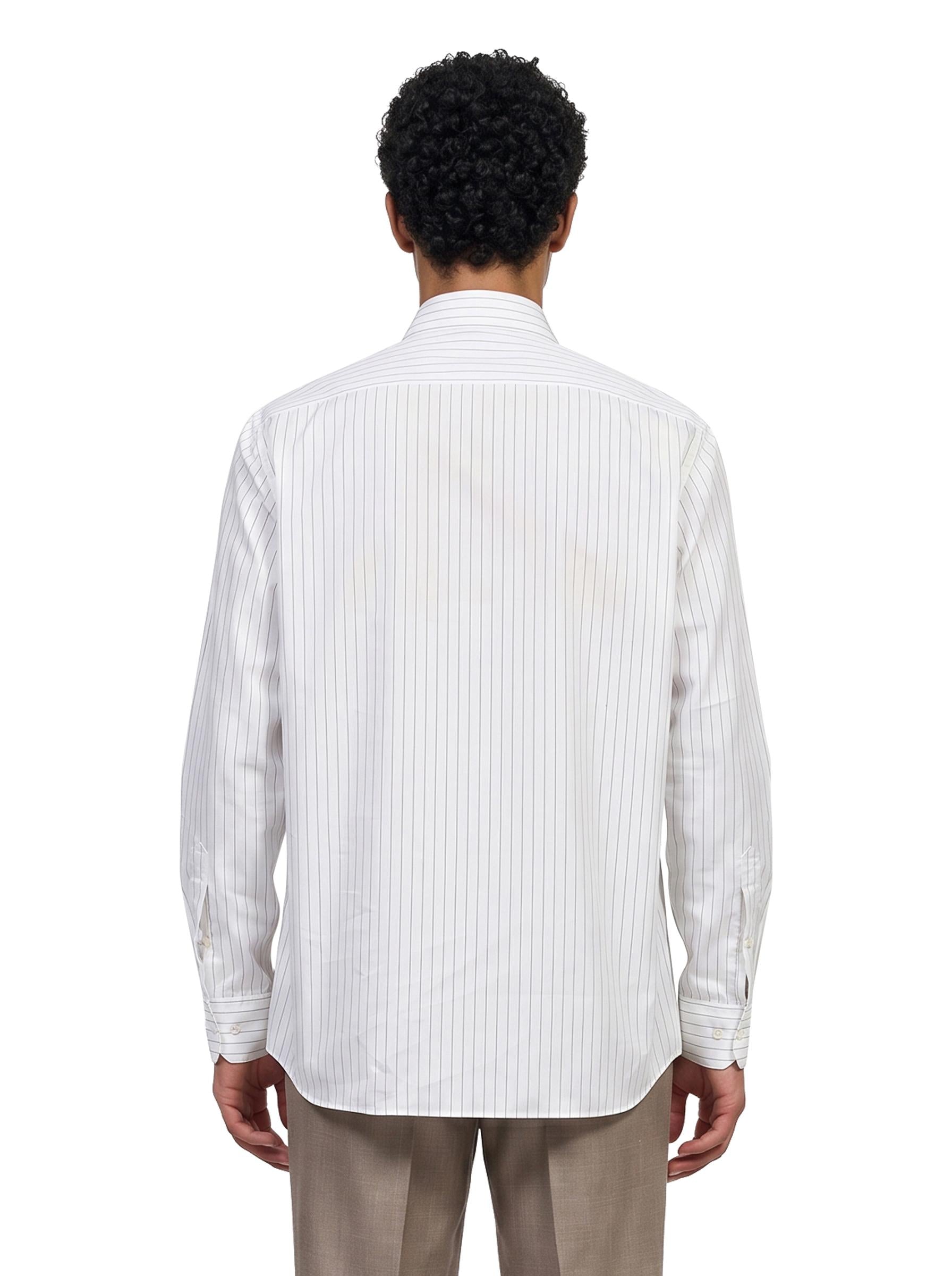 Camicia a righe in bianco 