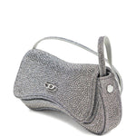 Borsa con cristalli in argento Diesel - donna 