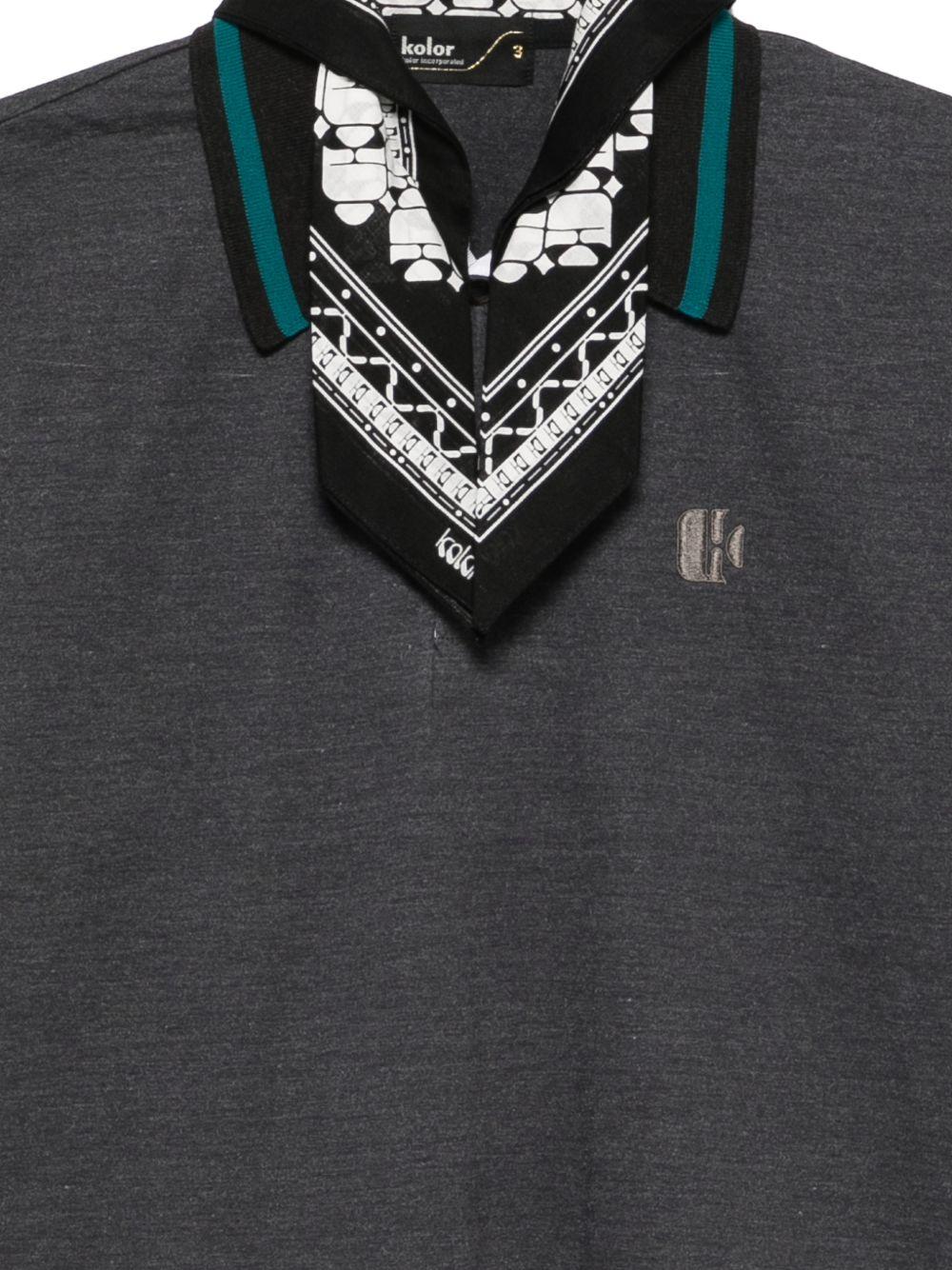Polo con logo ricamato in grigio Kolor - uomo 