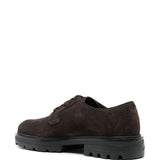 Derby strigate in suede in marrone Hogan - uomo 