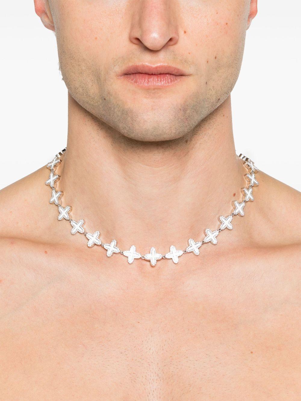 Collana Clover in bianco Darkai - unisex 
