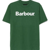 T-shirt con logo in verde Barbour - uomo 