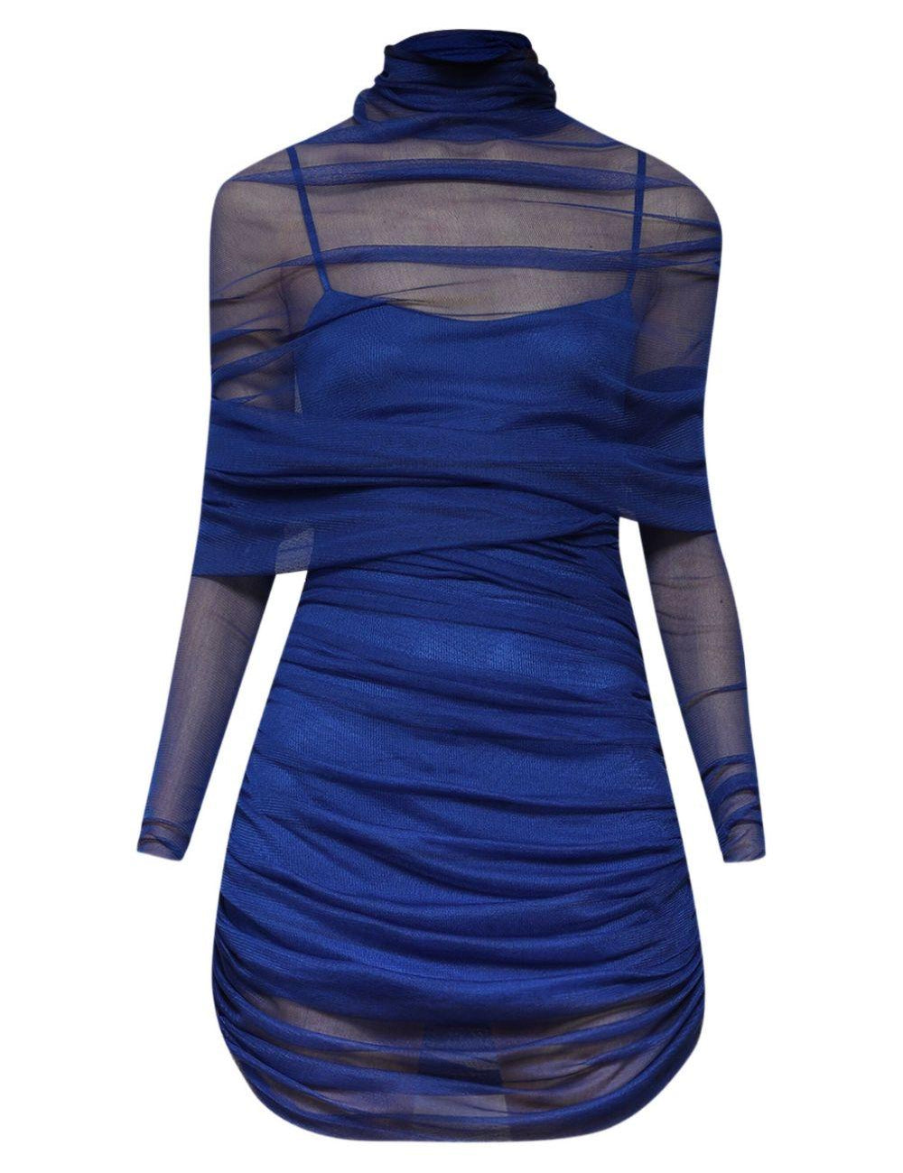 Abito mini in mesh in blu Christopher esber - donna 
