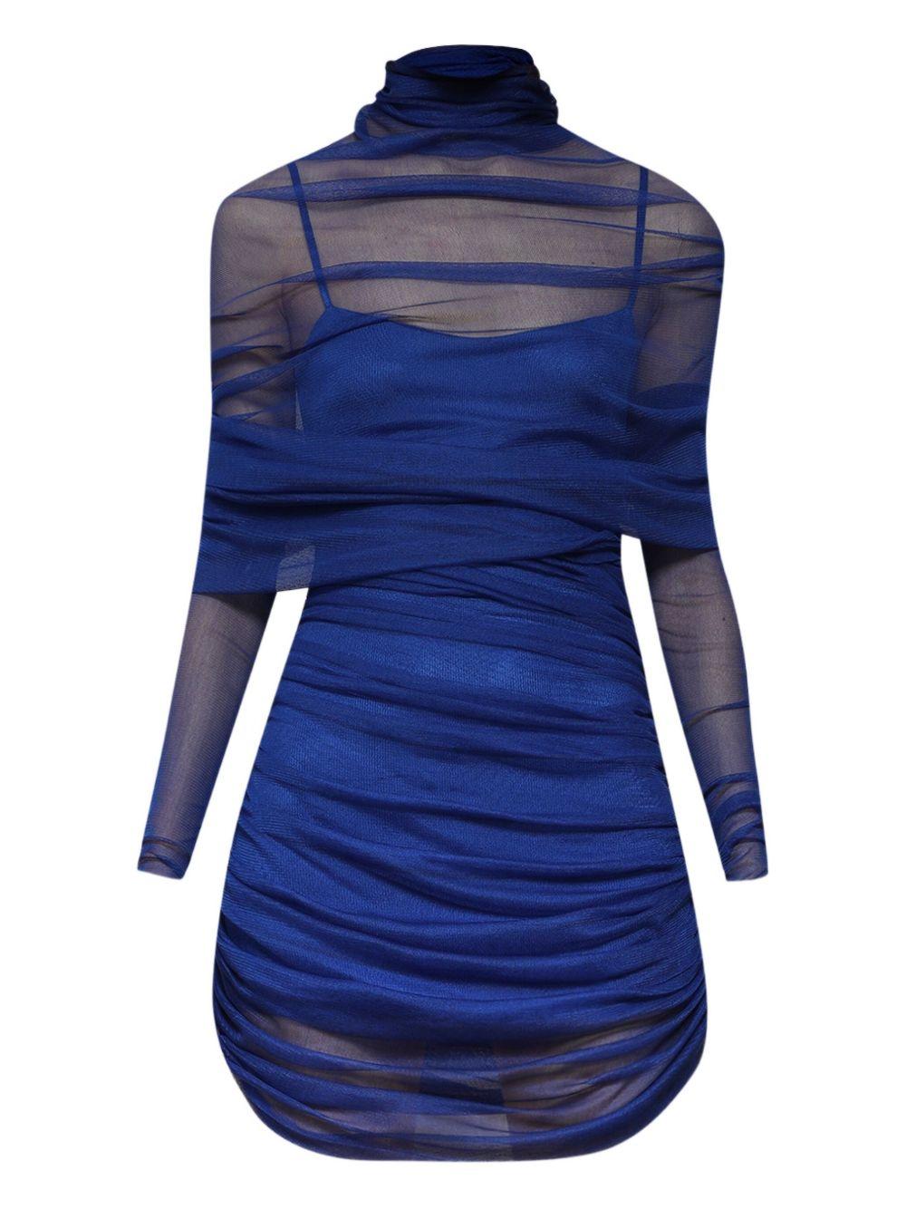 Abito mini in mesh in blu Christopher esber - donna 
