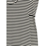 Top a righe con spalle oversize in bianco e nero Junya watanabe - donna 