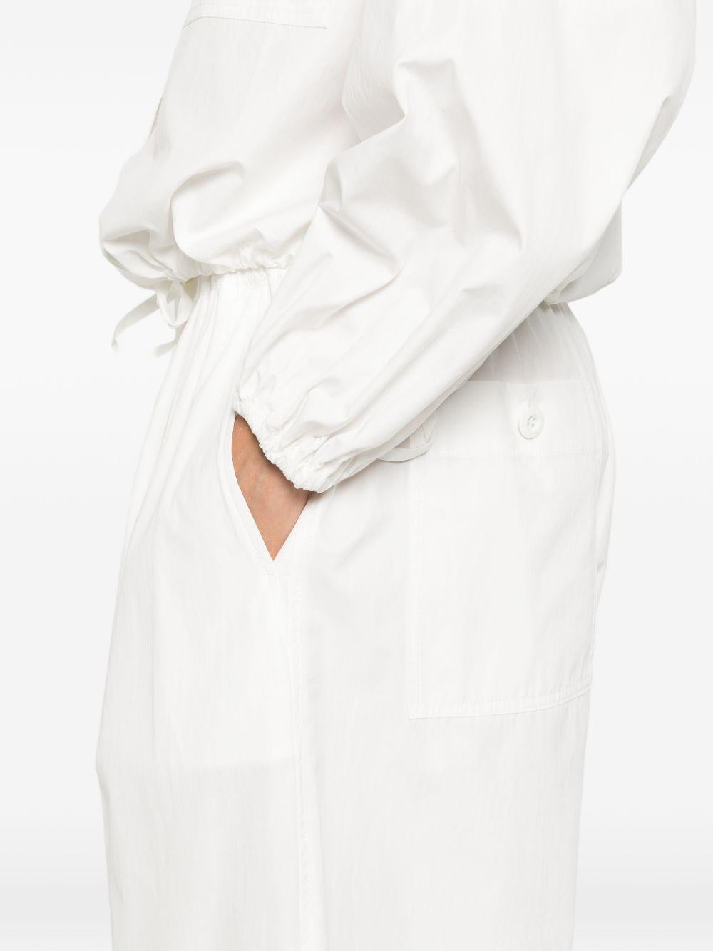 Pantaloni a gamba larga con coulisse in bianco Maxmara weekend - donna 