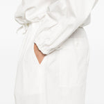 Pantaloni a gamba larga con coulisse in bianco Maxmara weekend - donna 