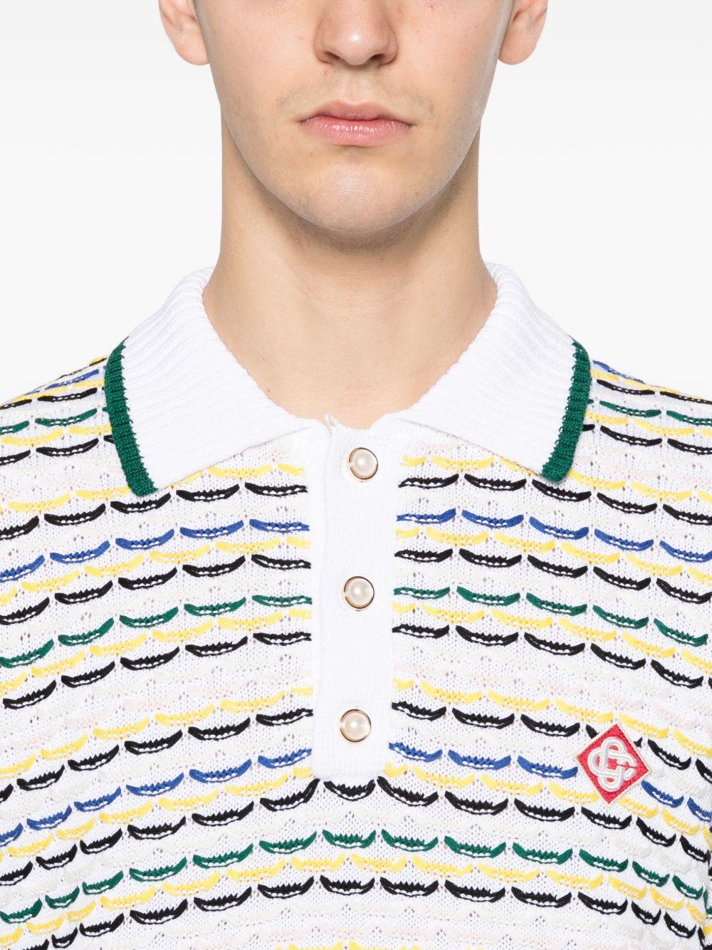 Polo a righe  in bianco Casablanca - uomo 