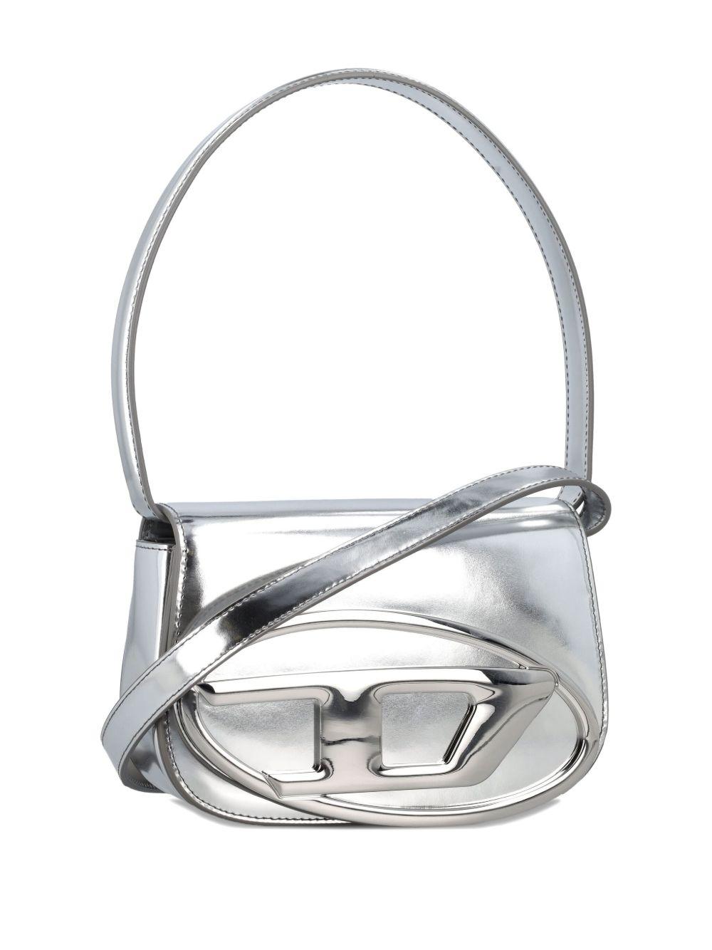 Borsa a spalla in pelle 1DR in argento Diesel - donna 