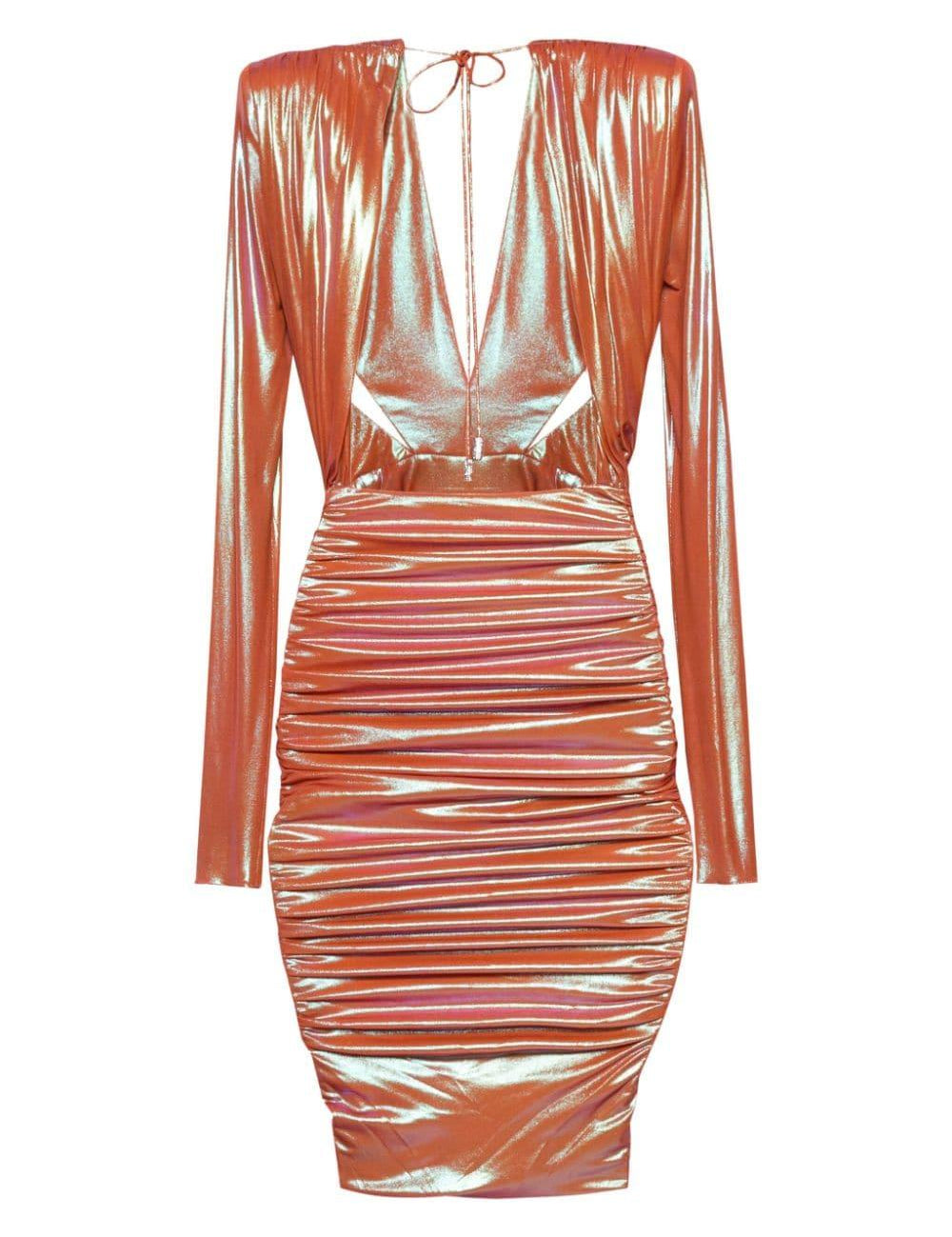 Abito con drappeggio in arancione Alexandre vauthier - donna 