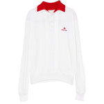 Polo con ricamo in bianco e rosso SHUSHU/TONG - donna 