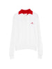 SHUSHU/TONG white and red embroidered polo shirt - women