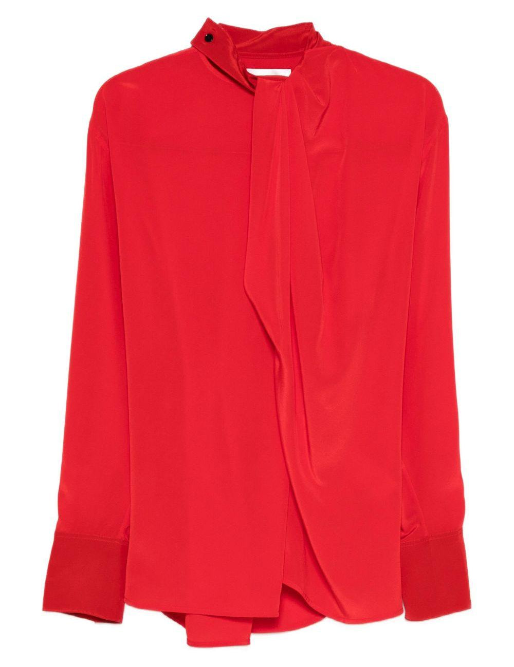 Camicia con collo lavallière in rosso Victoria Beckham - donna 