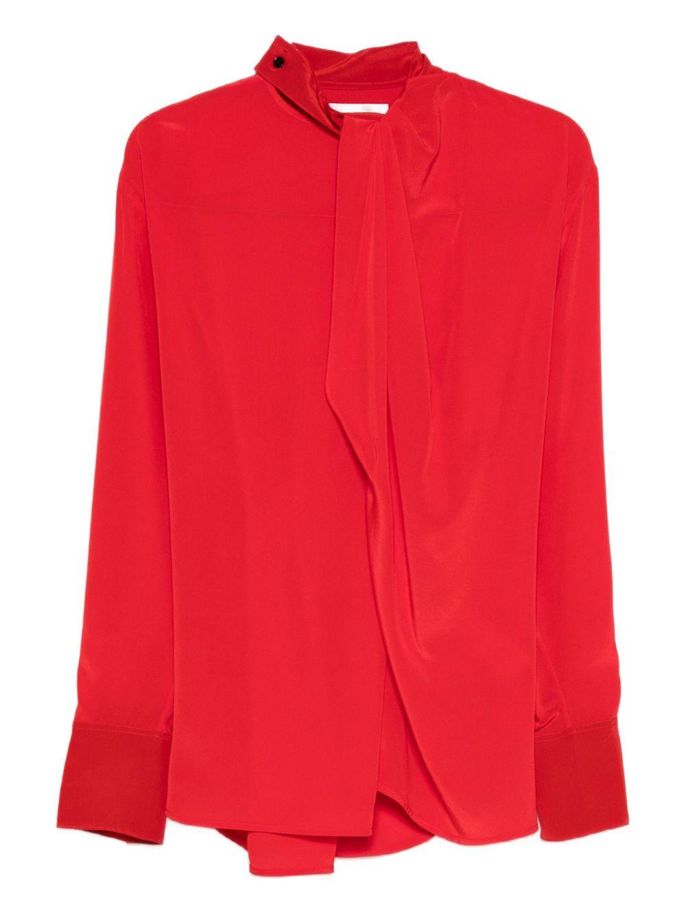 Camicia con collo lavallière in rosso Victoria Beckham - donna 