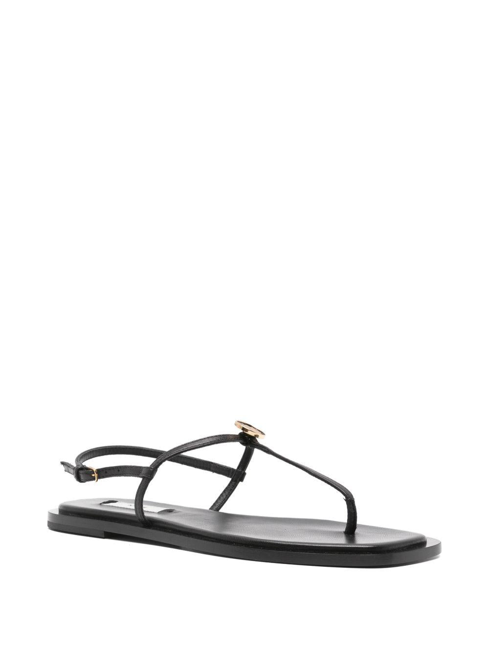 Sandali a t e punta quadrata in nero Toteme - donna 