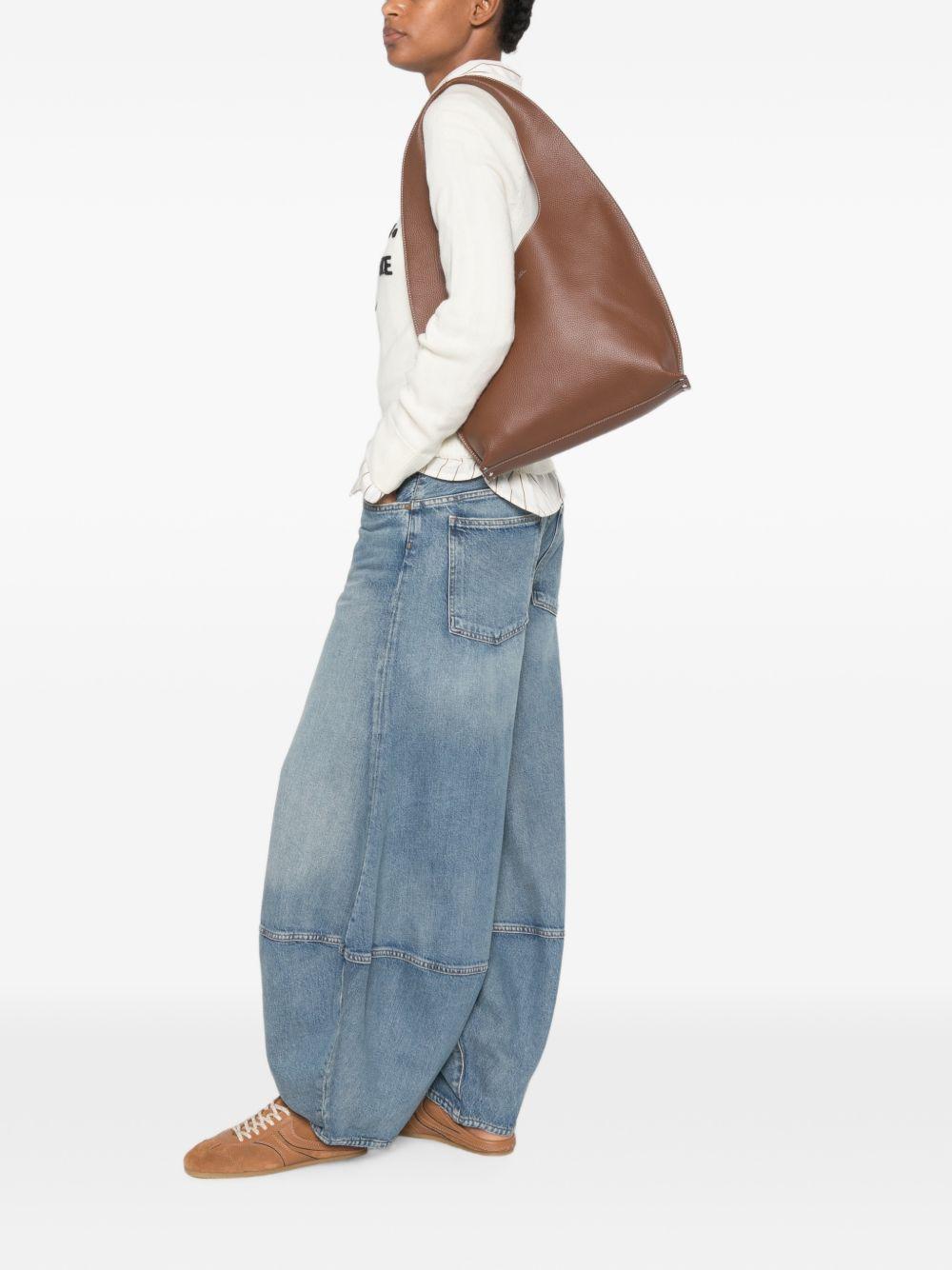 Borsa a spalla pelle marrone 