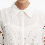 Camicia Storm in pizzo sangallo in bianco Charo ruiz ibiza 1989 - donna 