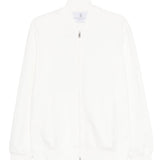 Felpa con zip in bianco Brunello cucinelli - uomo 