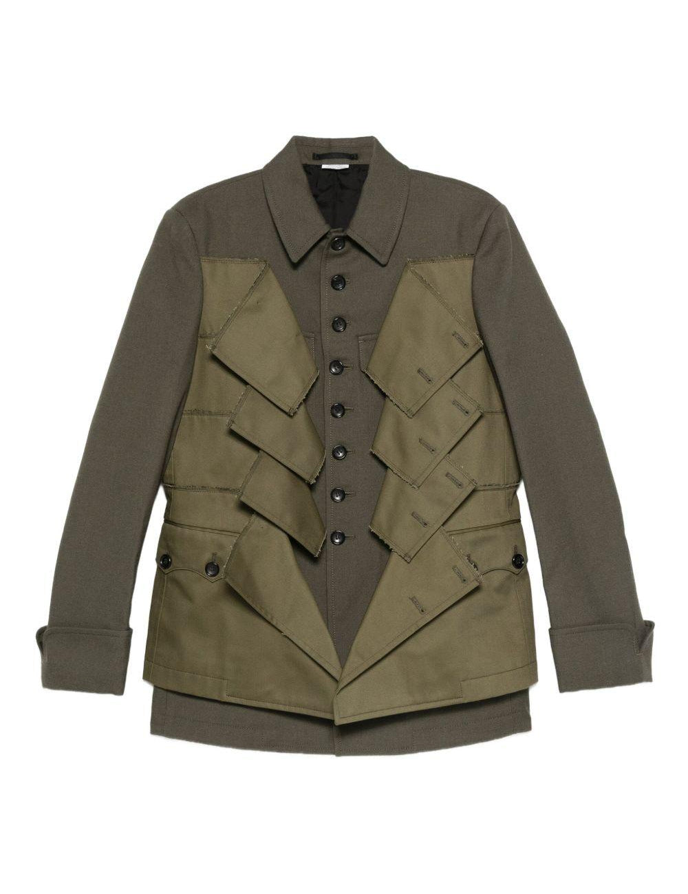 Giacca con design a pannelli in verde Comme des garcons homme plus - uomo 