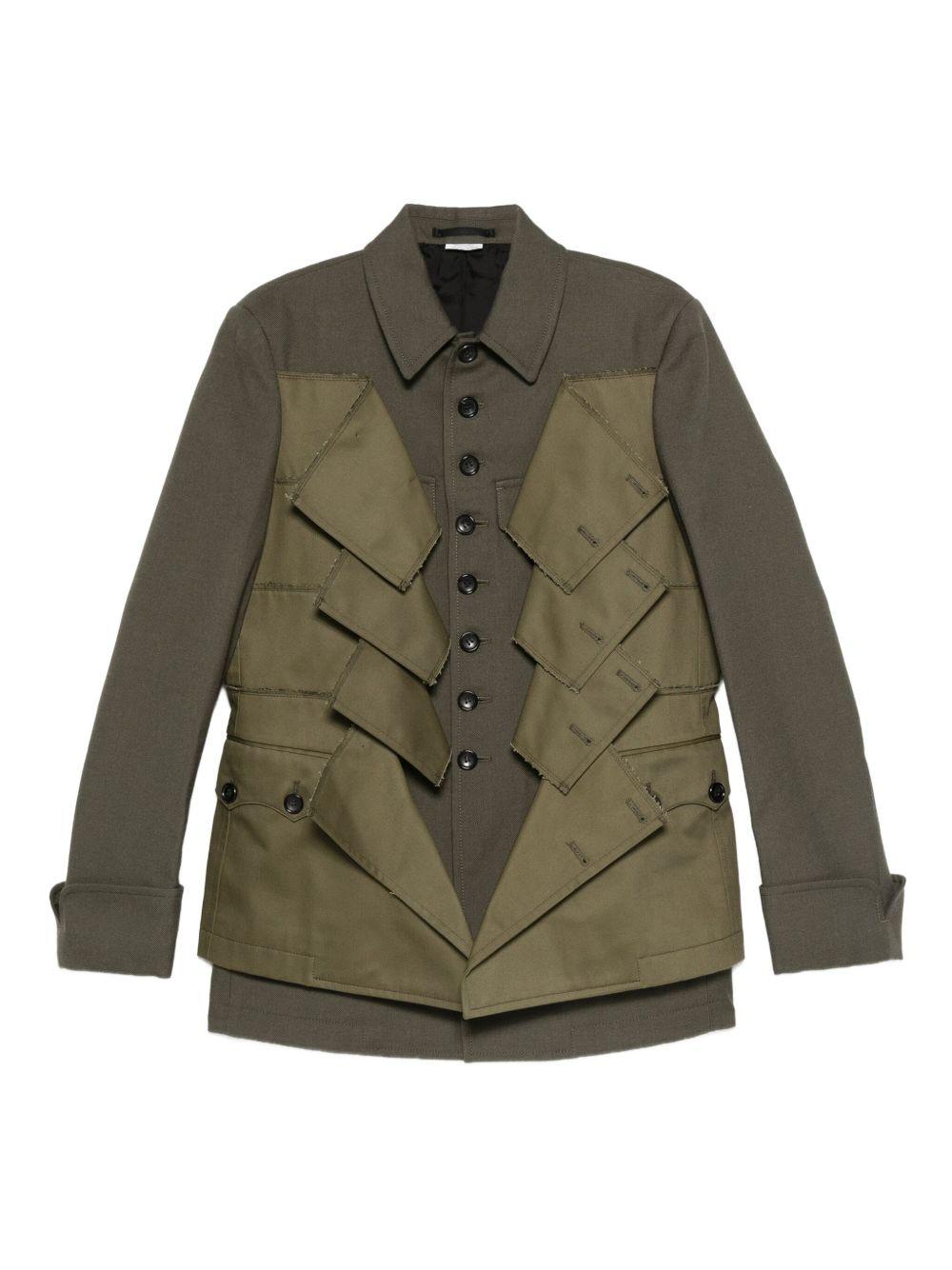 Giacca con design a pannelli in verde Comme des garcons homme plus - uomo 