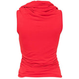 Top con scollo a cappuccio lola in rosso Rick owens lilies - donna 