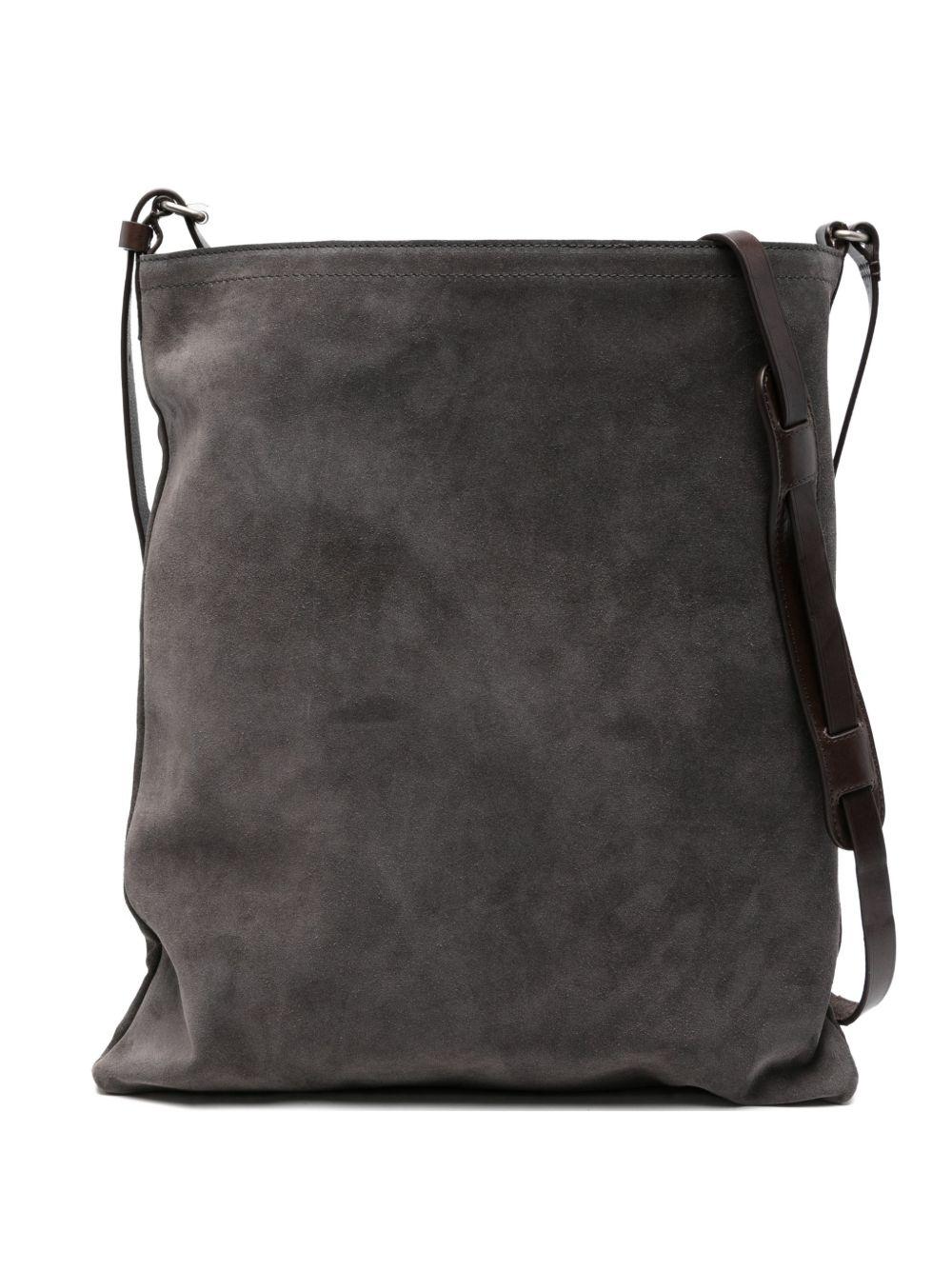 Borsa a tracolla in suede in grigio Dries van noten - donna 