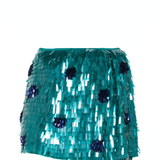 Minigonna con paillettes gabrina in verde Dries van noten - donna 