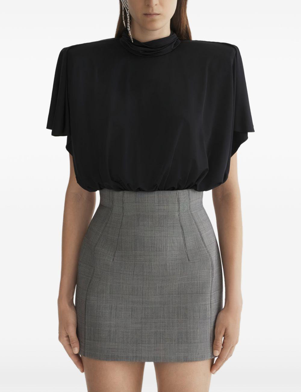 Body drapeggiato power in nero Mugler - donna 