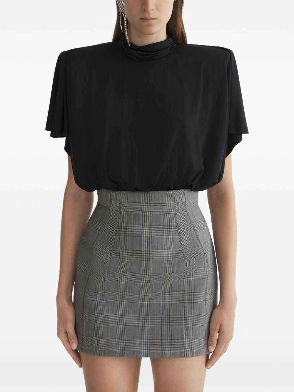 Body drapeggiato power in nero Mugler - donna 